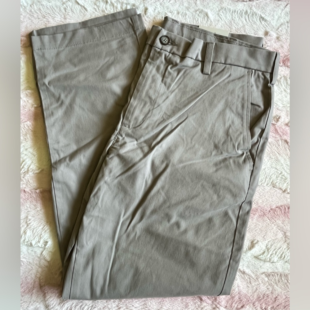 Mens Croft and Barrow Classic Fit Khaki Pants